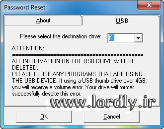 حذف رمز ورودی تمامی ویندوزها Password-Reset for USB 3.0.0
