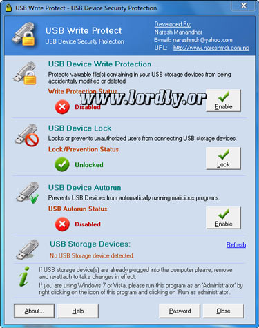 جلوگیری از نفوذ ویروس ها به فلش با USB Write Protect 2.0.0